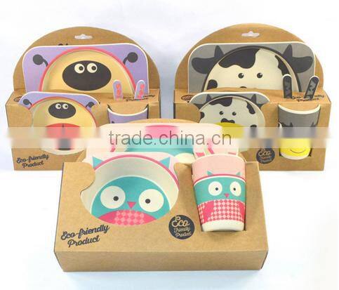 Frog shape melamine children dinner set