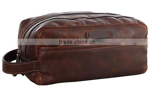 Leather Travel Toiletry Kit bag hotel