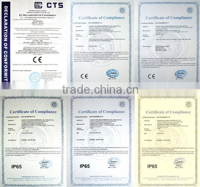 11.1V/4400-5200mAH Maintenance free; Maximum life of up to 5~8 years, 2 years warranty garden solar light