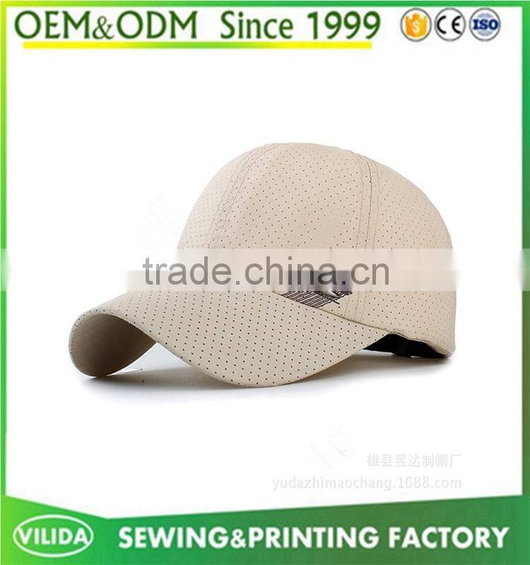 High Quality Suede Baseball Cap Custom 6 Plane Suede Breathable Baseball Cap