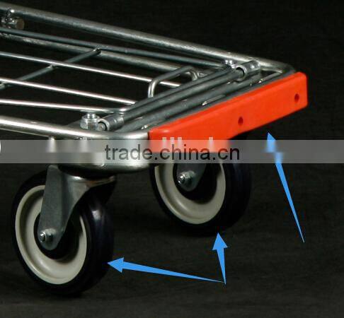 RH-SA125 Asia Shopping Cart 125L 910*555*1000mm 5''PU Wheel Unfolding Shopping Cart