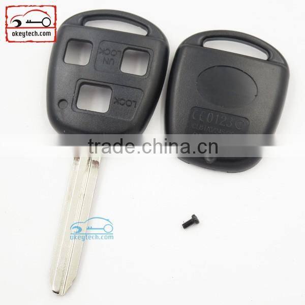 High Quatity Toyota remote key shell 2 button Car Key toyota with toy 43 blank with Silver logo romote key shell