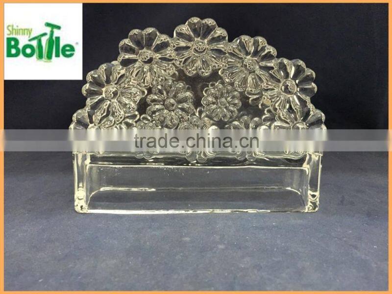 hotel decoration machine pressed glass paper towel holder
