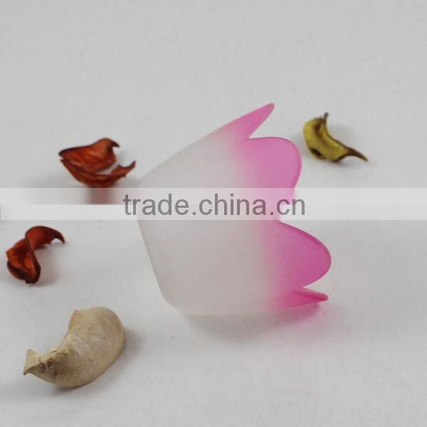 New flower shaped design hurricane candle holder glass /wedding decoration votive