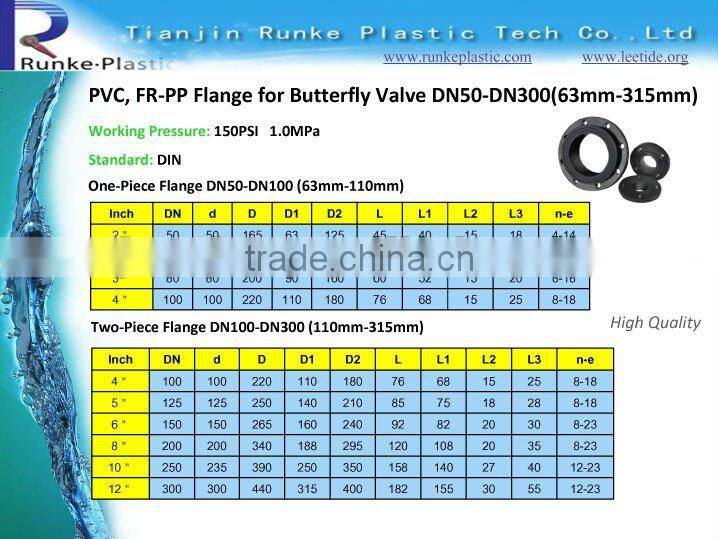 Plastic PVC Pipe Flange / PVC Van Stone Flange