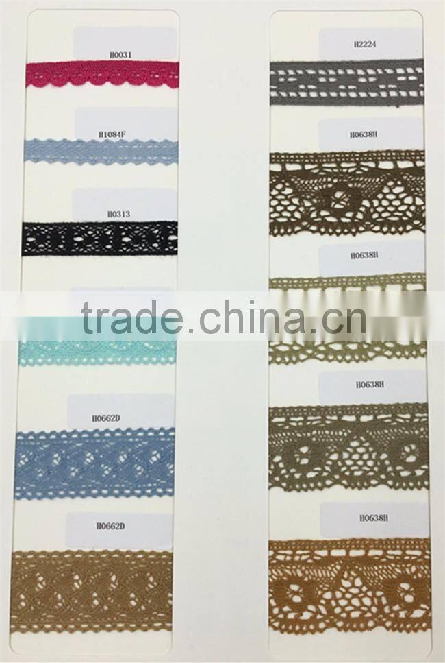 Wholesale High Quality H0002N1 Lace Ribbon,Crocheted Lace,100% Cotton Lace