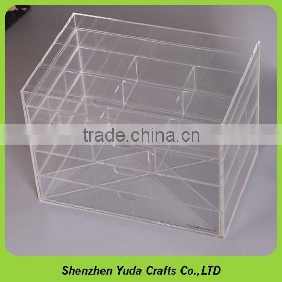 Free Standing Clear Acrylic Home Decoration Storage Case Acrylic Organizer Drawer Case