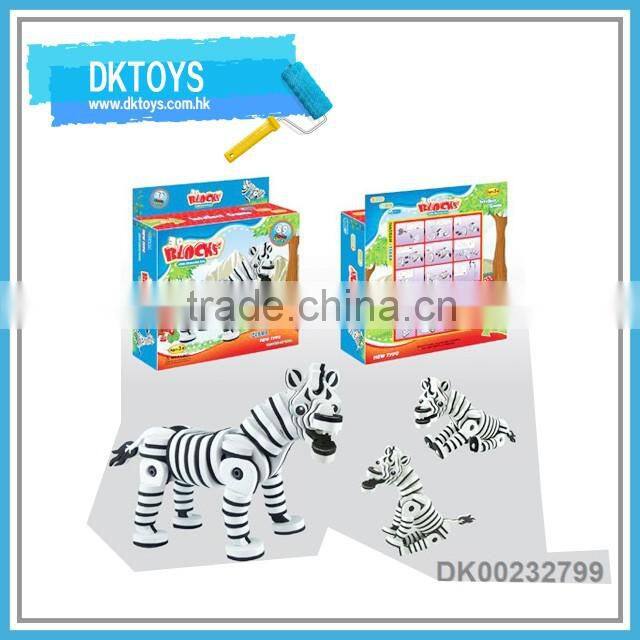 Hot Sale New DIY EVA Item Building Blocks Tiger Animal High Grade Kids Educational Toys