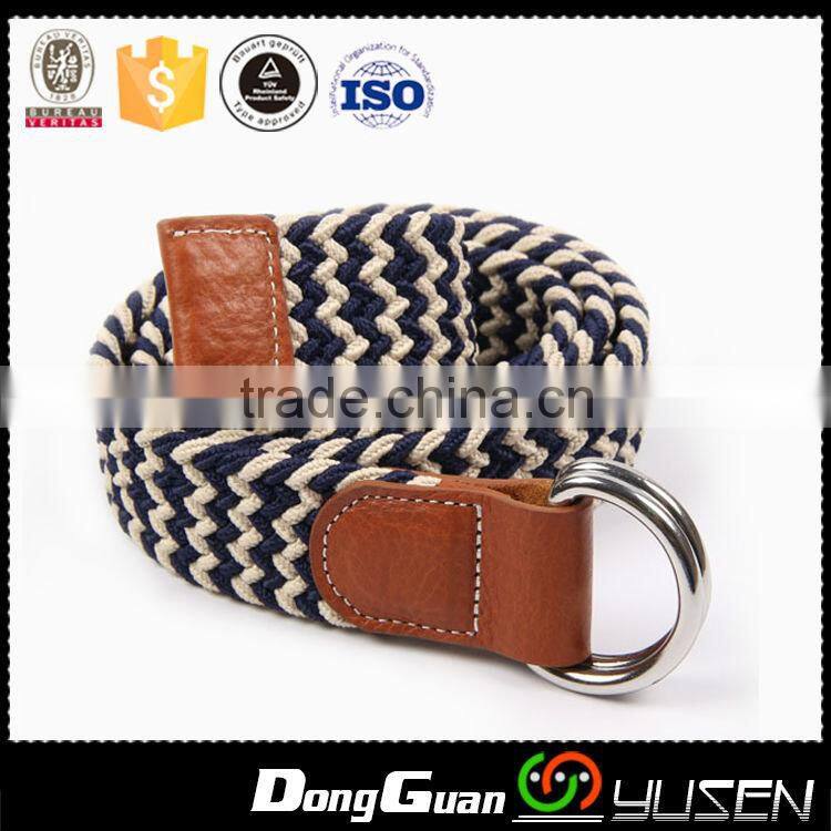 Unisex Canvas Woven Pin Bucklle Men Women Elastic Stretch Waist Belt