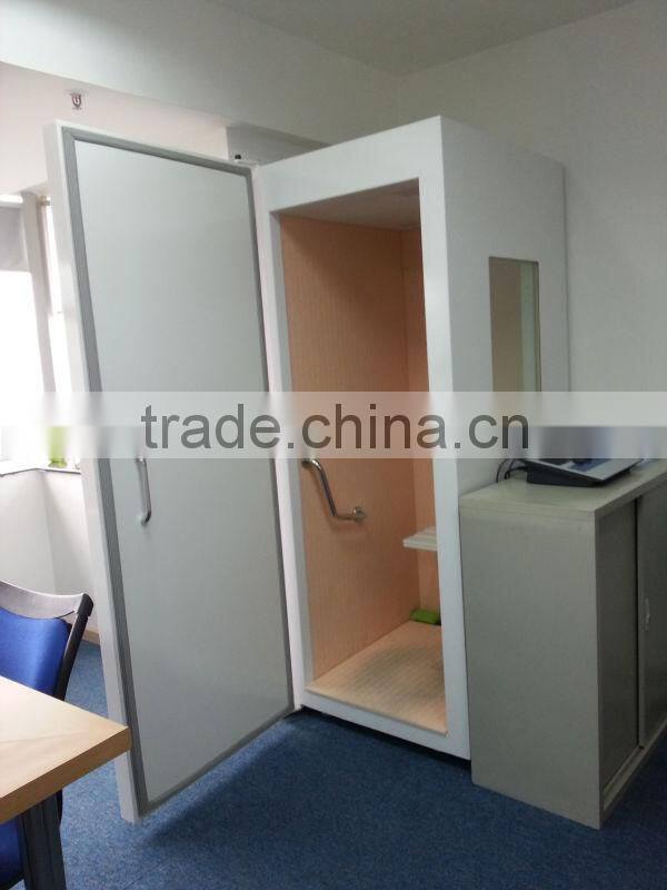 Mobile mini audiometric booth for hearing lost test with audiometer