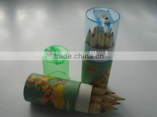 12pcs school drawing pencil color pencils with sharpener