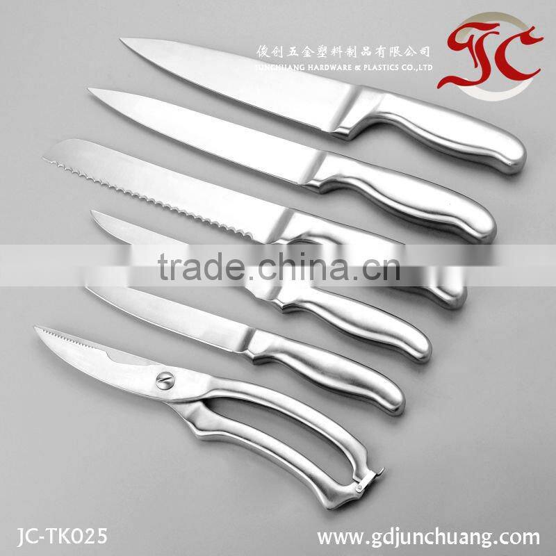 5PCS knife set with 1pc scissor for good stainless steel knife set