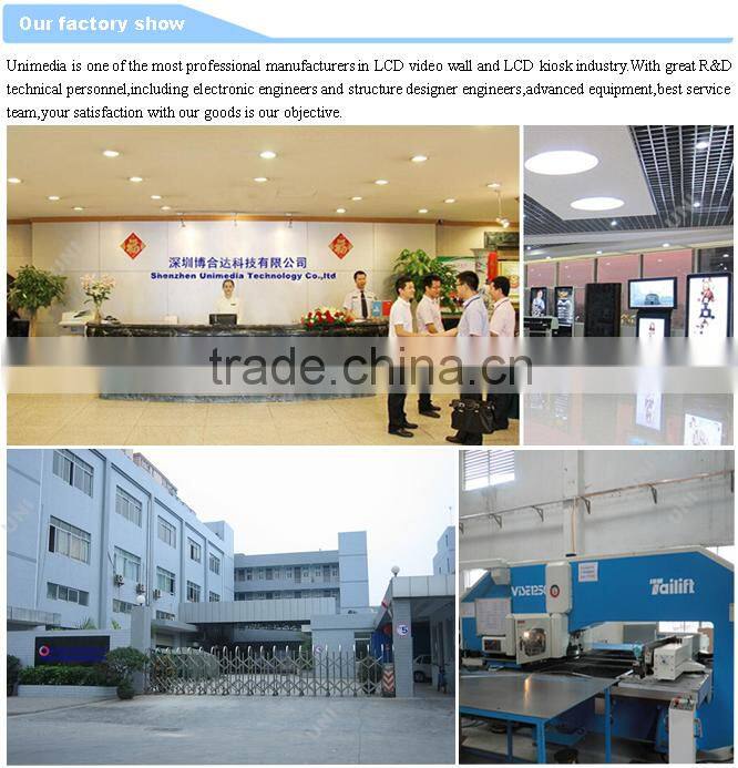 Smart floor stand HD wifi internet 42 inch advertising LCD loop advertising signage equipment