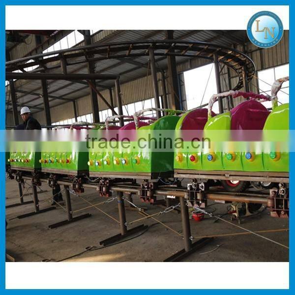 Amusement playground kids mini roller coaster ride worm train