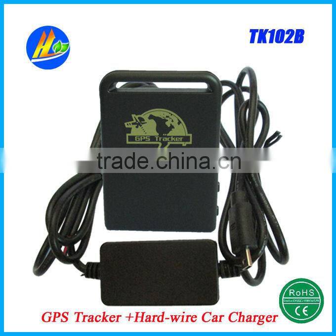 Real Time Portable Mini GMS/GPS/GPRS Tracker with hard wire charger