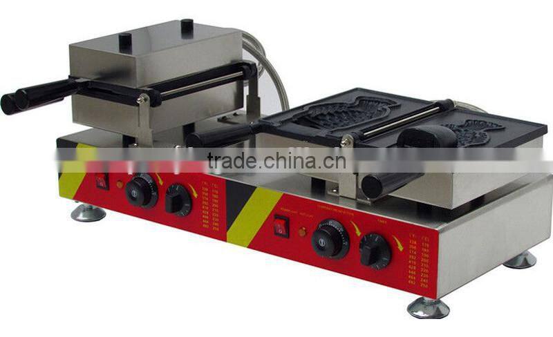 Commercial Use Non-stick 110v 220v Electric Dual 1pc Ice Cream Taiyaki Fish Waffle Baker