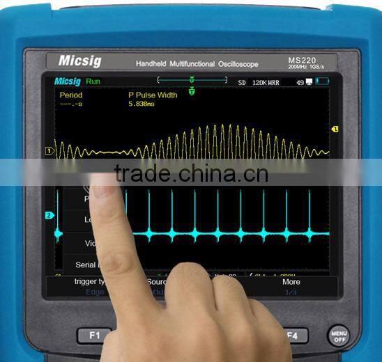 Micsig handheld 150MHz oscilloscope Tablet Oscilloscope Support touch screen operation MS215T Series 10 physical measurements