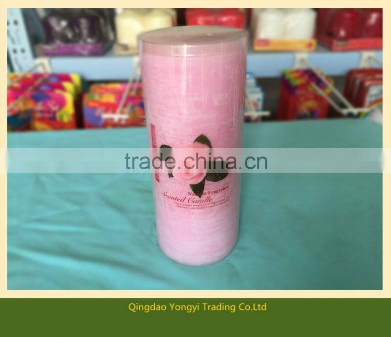 High Quality Lavender Rose Scented Pillar Candle, Festival, Home Decorative Candle, Wax