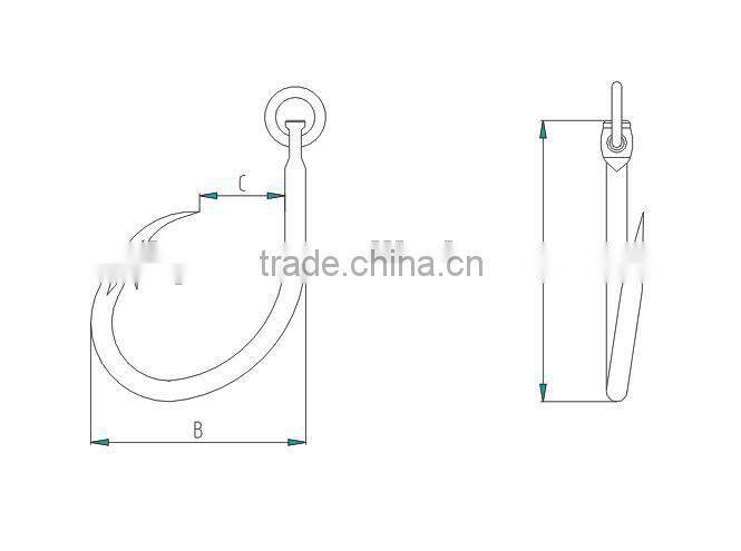 longline fishing hook tuna circle hook Olecranon hook
