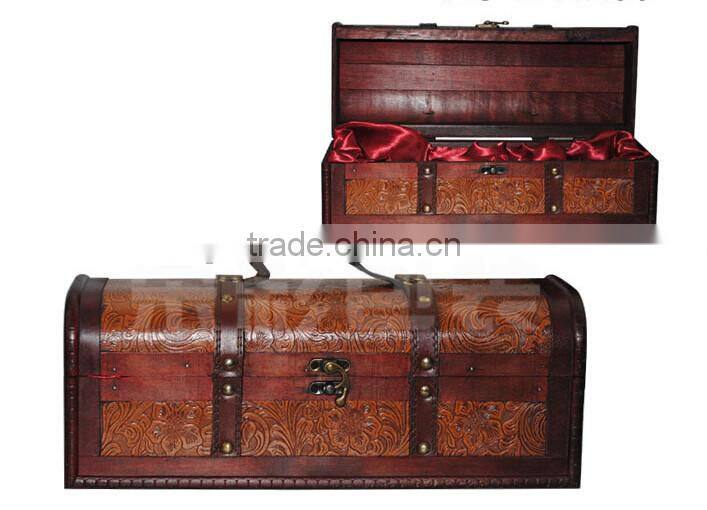 High-end vintage style leather material wine bottle holder