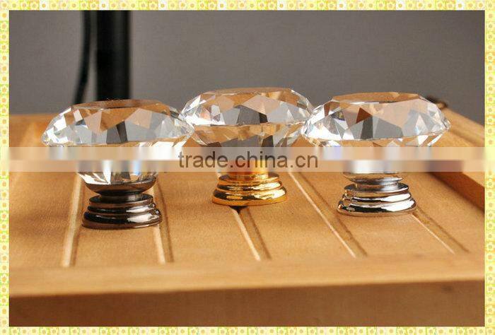 Cheap Crystal Glass Handware Door Knobs For Cabinet Handles