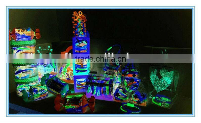 2013 hot sale glow in dark zipper bands
