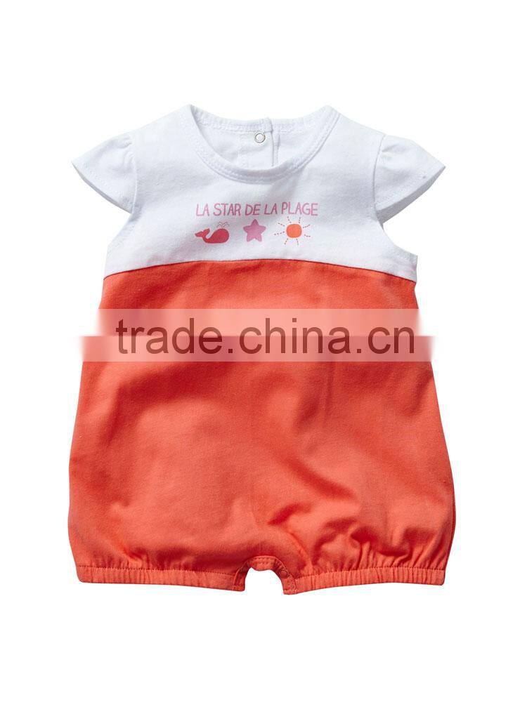 loverly baby girl cap sleeve 100% cotton baby romper wholesale china