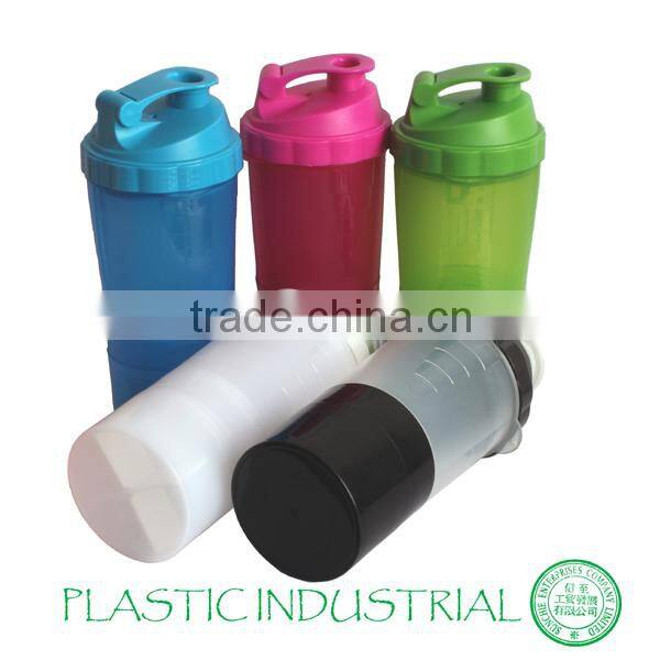 protein bottle/shaker bottle/BPA free 500ML/16OZ colored shaker bottle