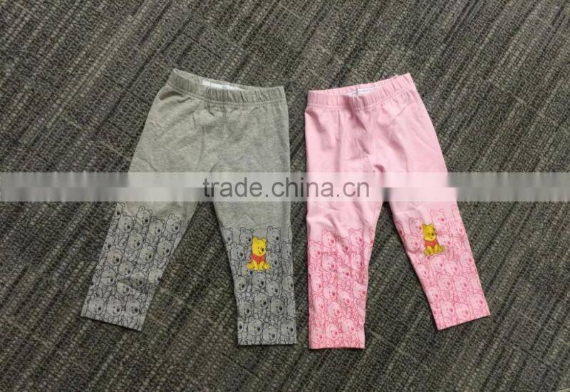 Top desgin fashion child cotton pants, baby girl's casual long pant