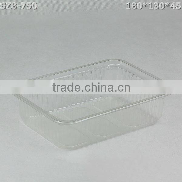 fruit packaging tray 750g disposiable clear plastic packing flat vegetables tray