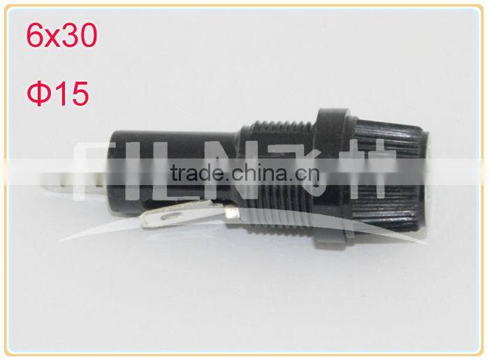 10A black bakelite low voltage fuse holder for6*30mm fuse