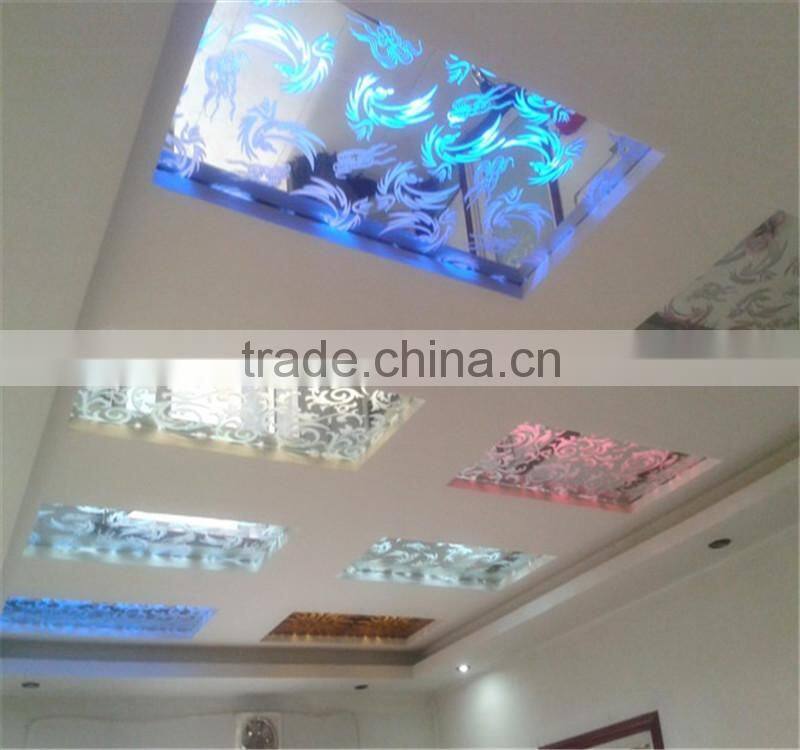 Fashion design tempered glass ceiling,tempered glass ceiling