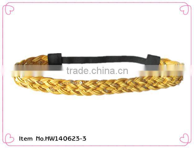 2014 new design braided stretch headband for women