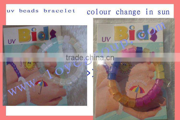 uv bead bracelet colour change bracelet purple colour