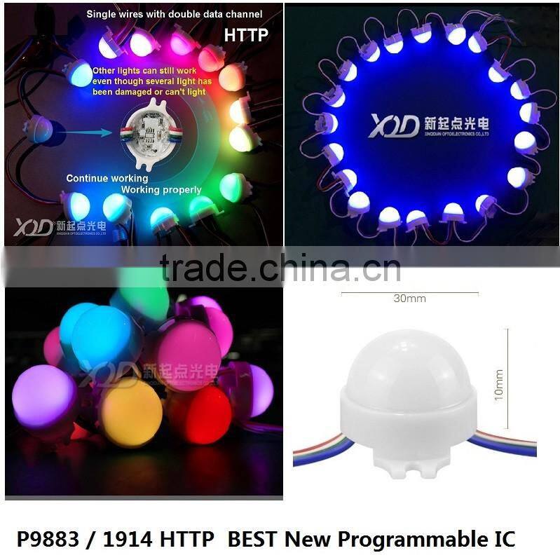 high quality led point light source 30mm for DMX 9883 IC control pixel project