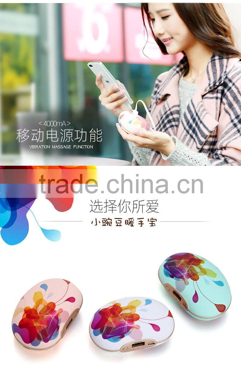 Hot sell little pea shape rechargeable usb hand warmer ENM-882