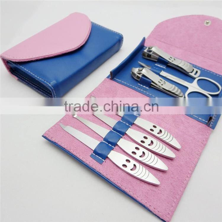 Bonvatt Stainless steel 7pcs manicure pedicure sets/manicure sets stainless nail clipper sets