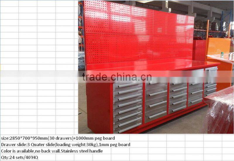 Quality Heavy duty steel storage tool work bench with drawers