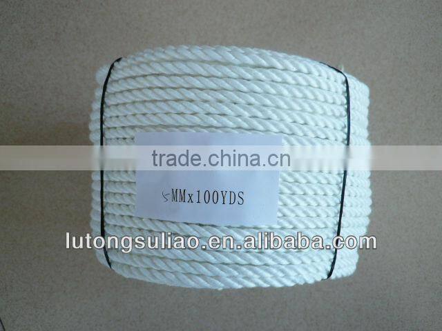 high quality 3strands twisted Polyester Rope
