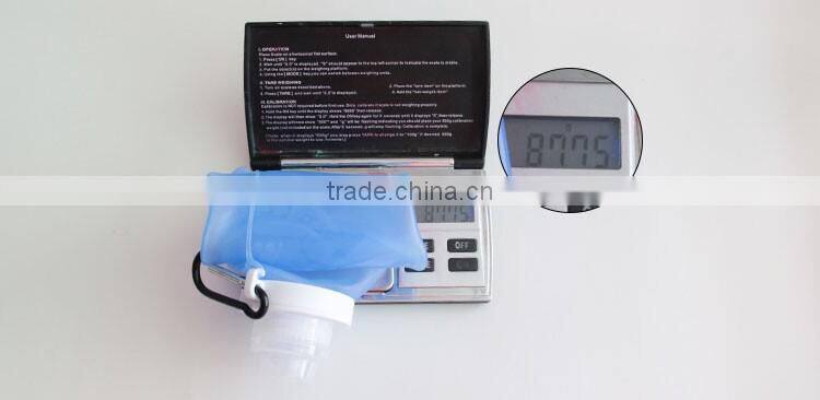 750ml soft sport collapsible silicone water bottles