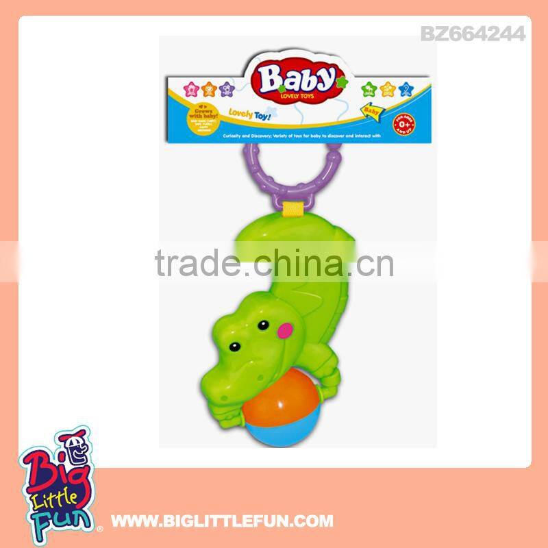 Animal shape plastic baby rattle toys