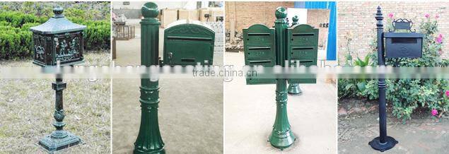 aluminum cast outdoor mailbox for apartment / cast aluminum mailbox