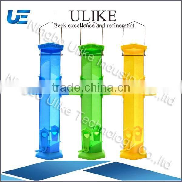 Sunflower color plastic tube feeder