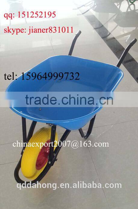 Steel Industrial Wheelbarrow with PU/Foam Wheel 4.00-8 for South America Market