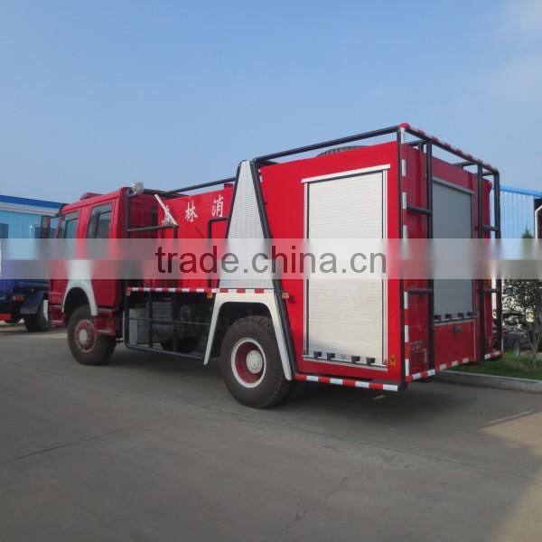 290hp 4*2 SINOTRUK HOWO Forest fire fighting truck 8000L