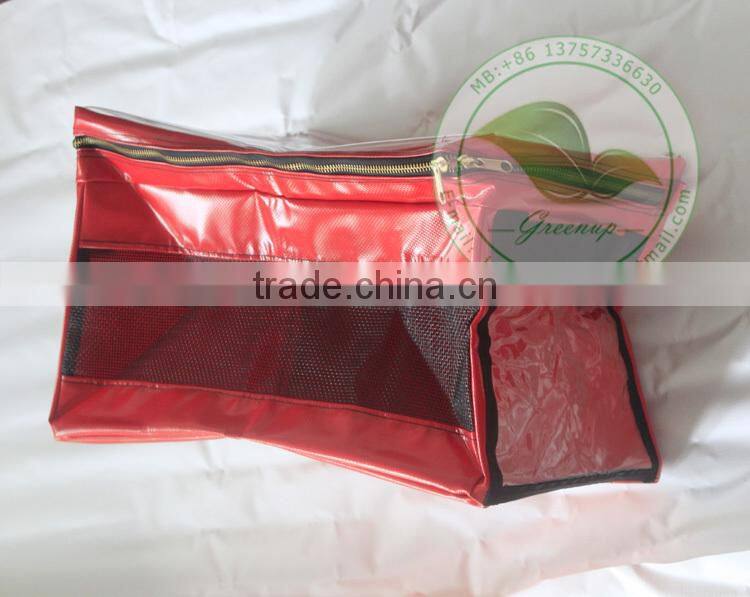 Eco-friendly Elegent Transparent PVC Zipper with Handle Luggage Bag