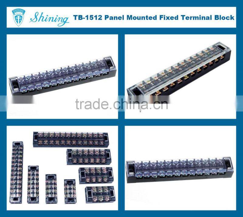 TB-1512 Plactic With Brass 600V 15A 12 Pole Krone Cable Connector
