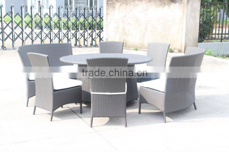 Modern hotel large round rattan dining furniture(CF719)