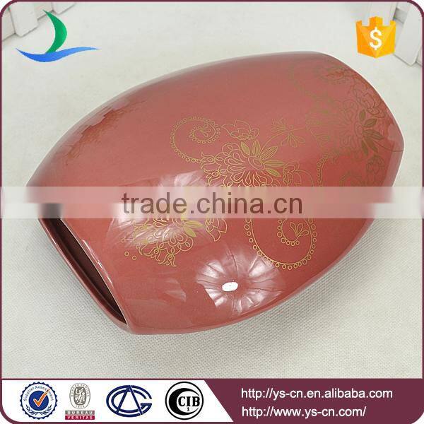 Red color modern ceramic vase home decoration