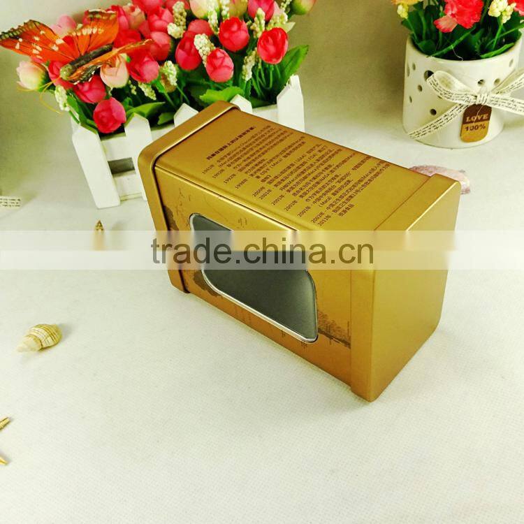 Vintage style decorative rectangle metal coffee storage tins